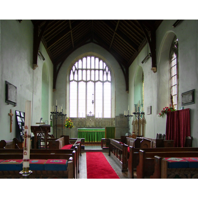 the remains of the old chancel now serving as chancel and nave