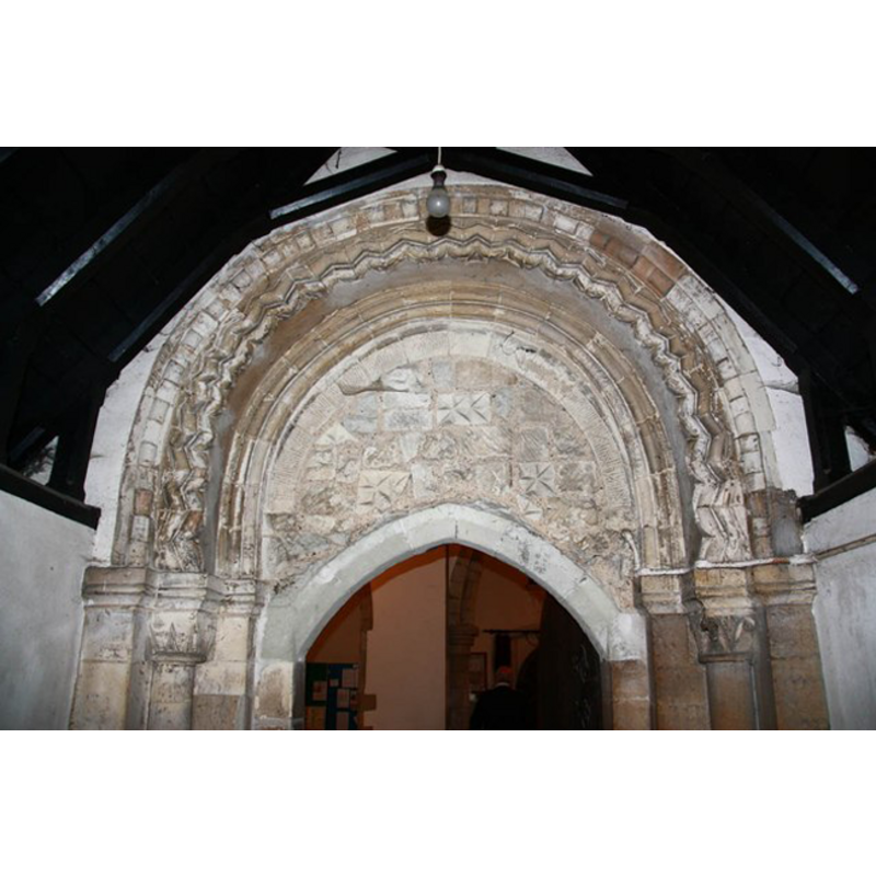 the south portal of the Norman (?) church