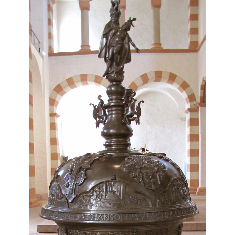 as finial of the font cover