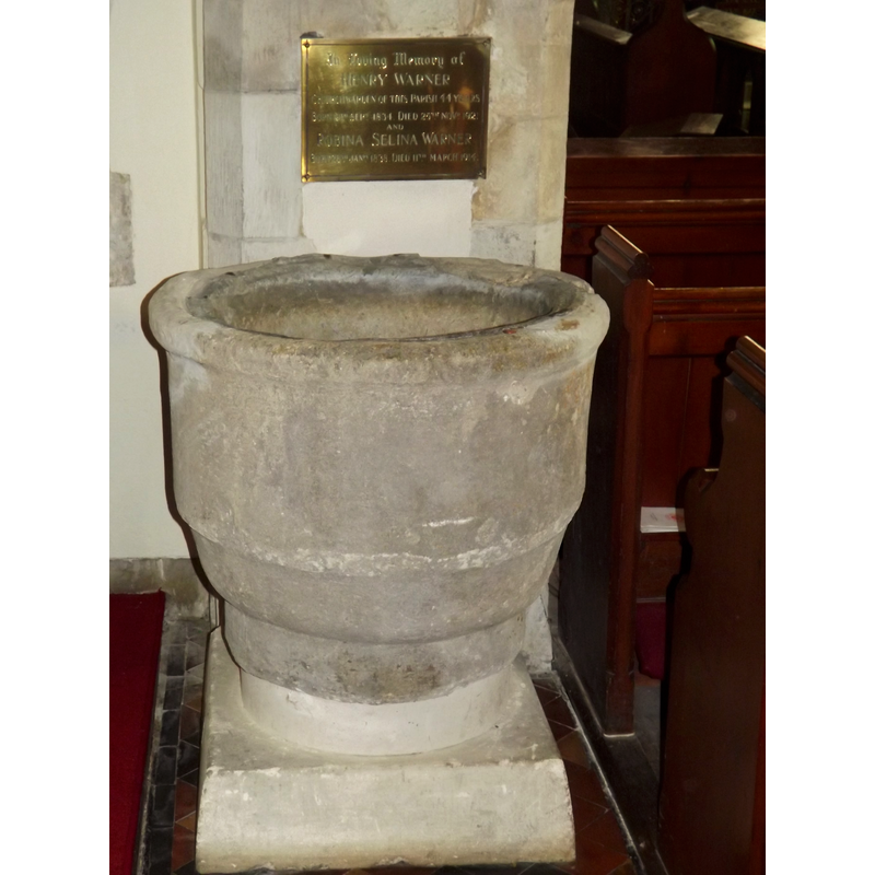 the 13th-century (?) font [cf. FontNotes]
