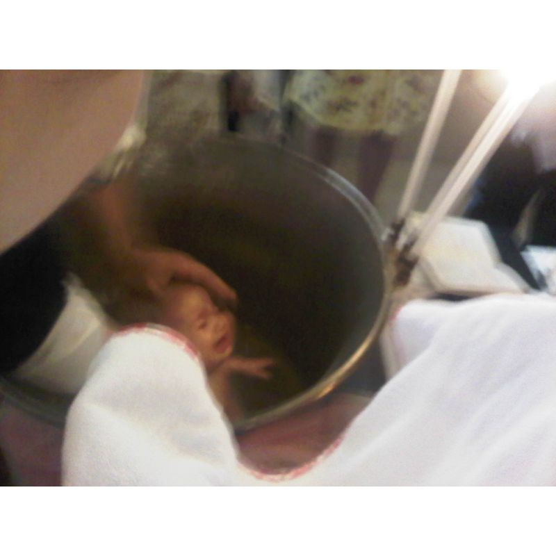 immersion baptism in the Greek Orthodox rite