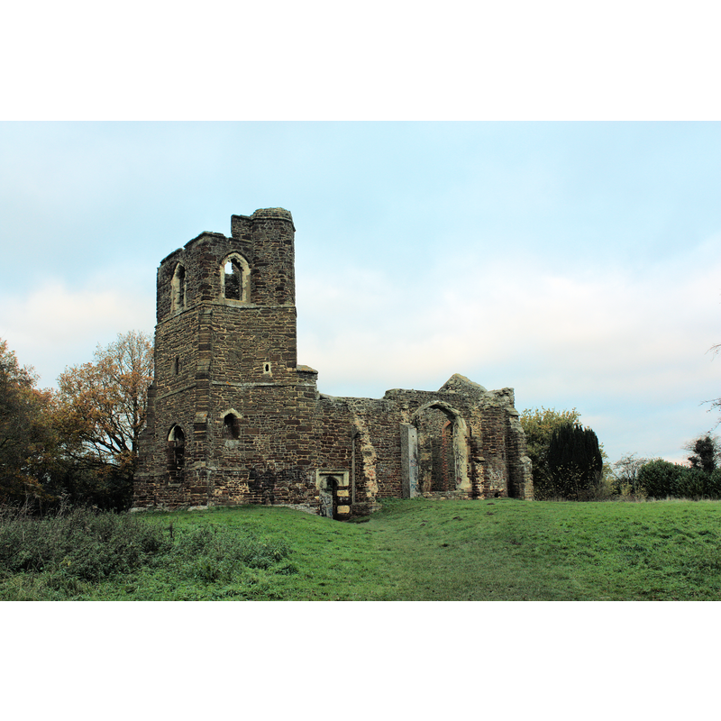 The ruins of the old church
