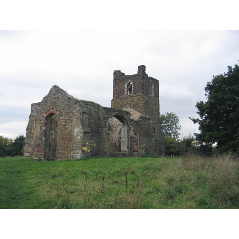 The ruins of the old church