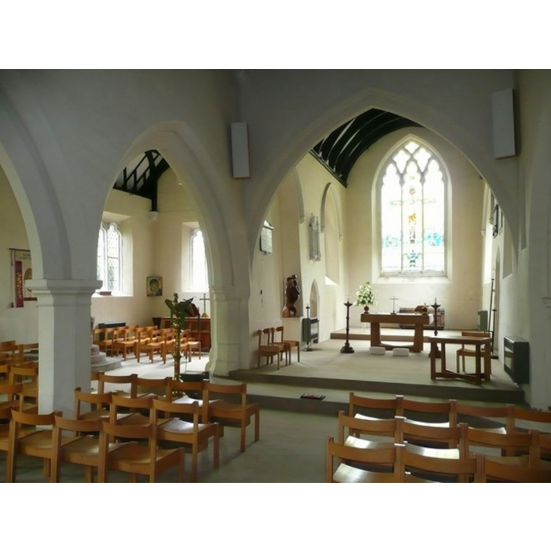 the eastern side of the nave and aisle