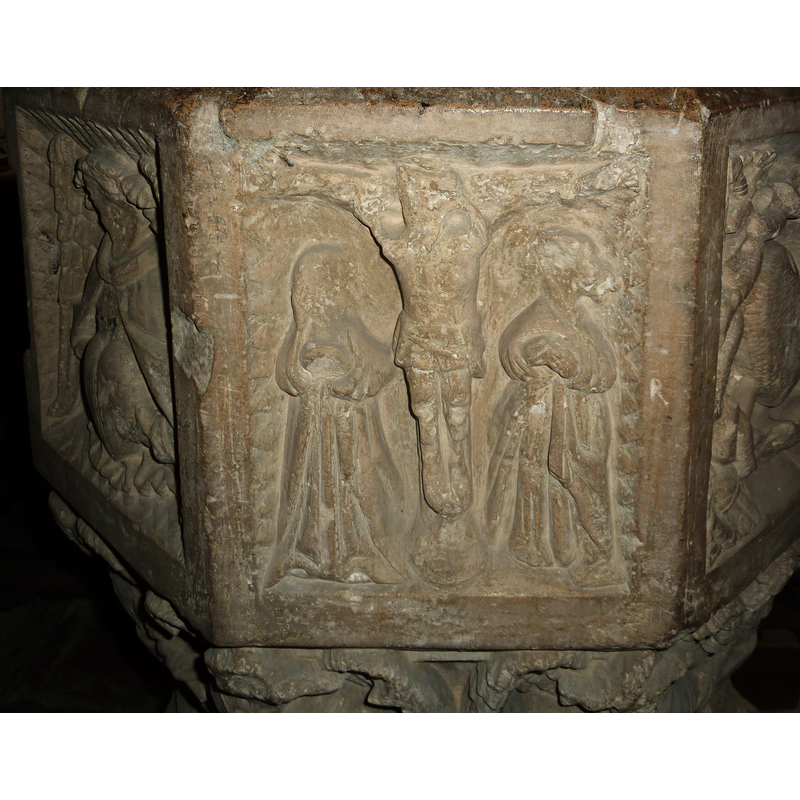 or, St. Mary and St. Mary Magdalene? [cf. FontNotes] -- on the west side of the basin