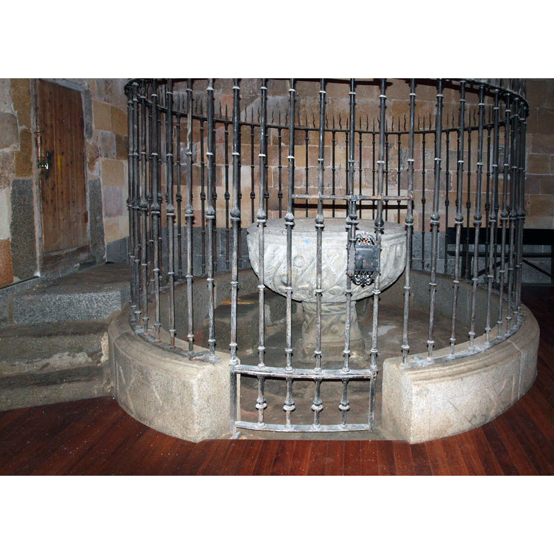the font in the context of the baptistery