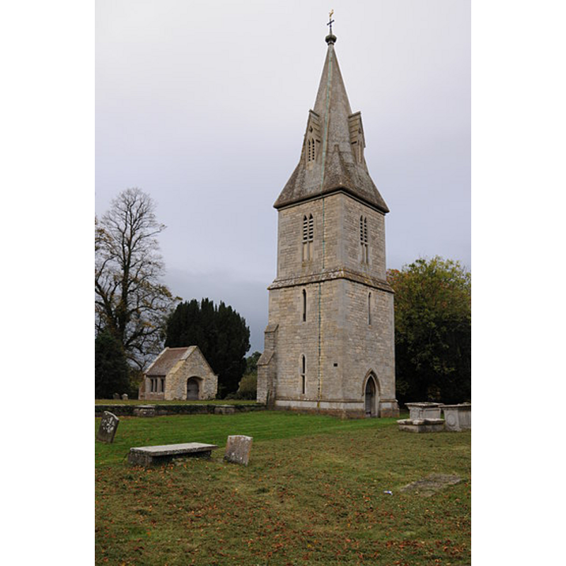the rremains of the mid-19th century re-building of St. Peter's church; the rest was demolished in 1952