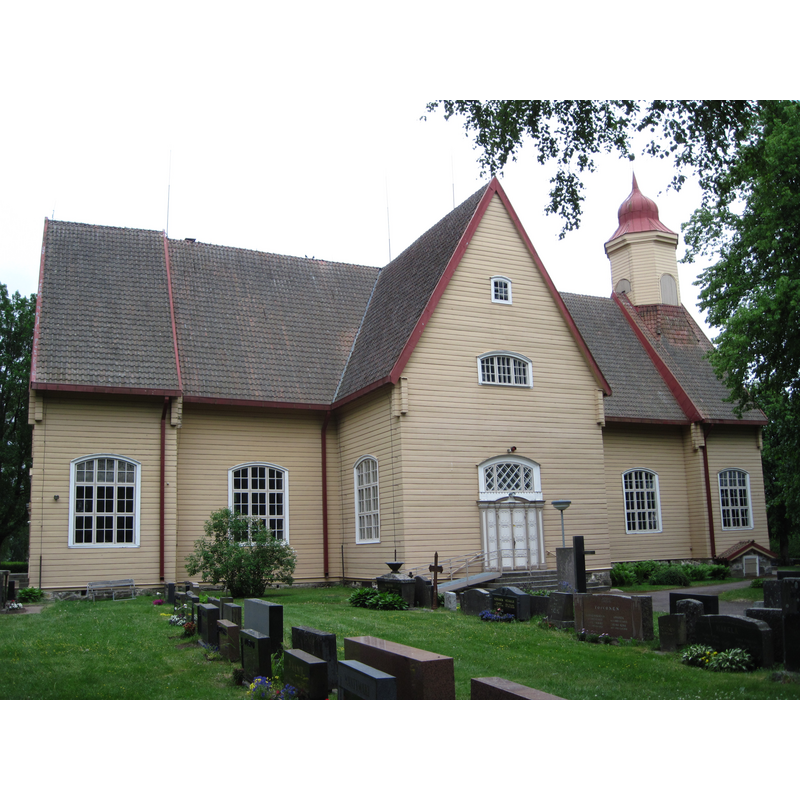 the present modern church that replaced the one built by the Aalto brothers and later demolished