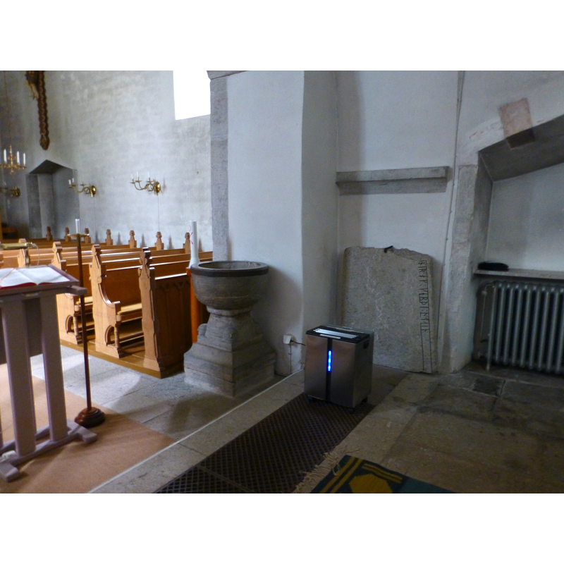 nave, chancel and font