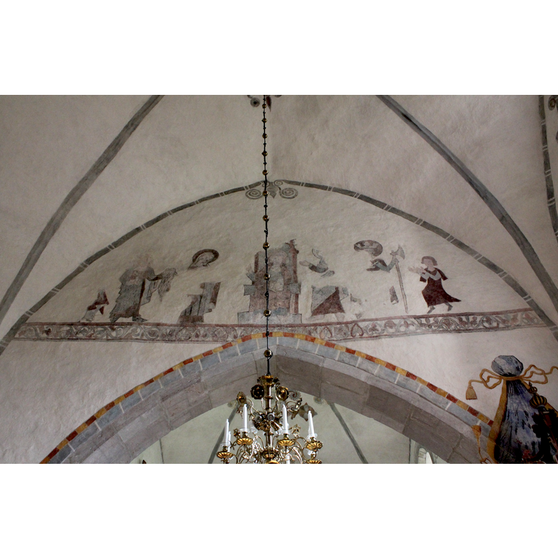 on the spandrel of the chancel arch