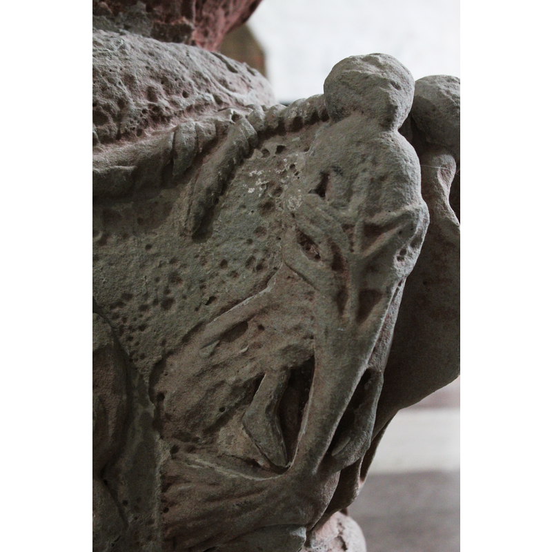 on the southeast corner of the base [orientation is approximate] -- the figure on the left: is it Delilah? or is the whole scene a conflation