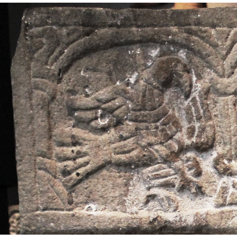 in the left arch of side 1; facing right