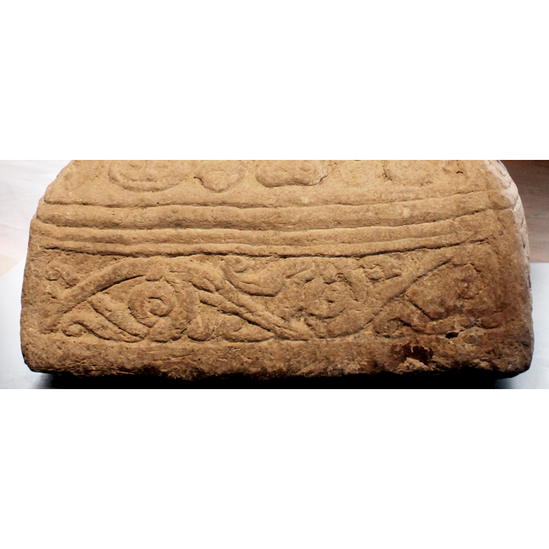 side 3, lower part of the base, beneath the mouldings