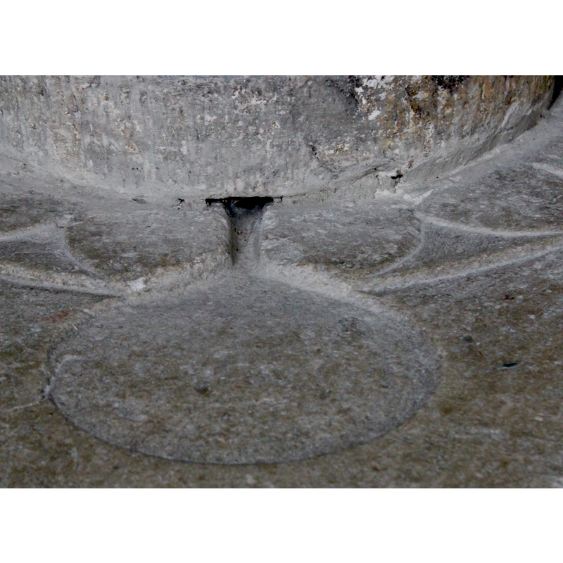 the additional drain at the joint of the base with the plinth