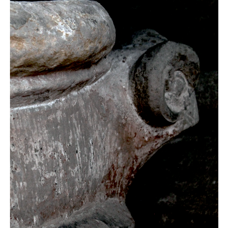 on the northwest side of the base [orientation is approximate] -- left side view