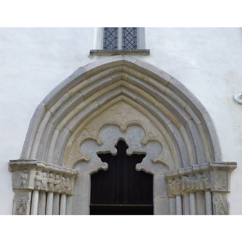 this was the main entrance to the church, but the one in use now is on the south (west) side