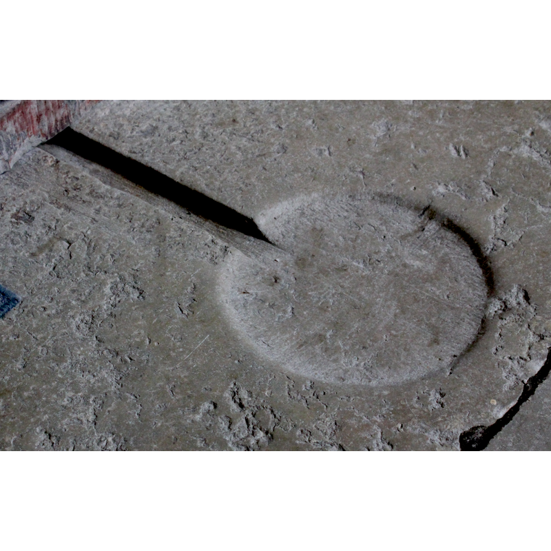 the drain hole and dish