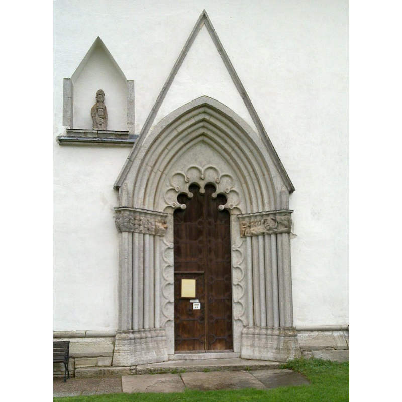 opening into the west end of the nave; this is the usual portal used now for access to the church interior