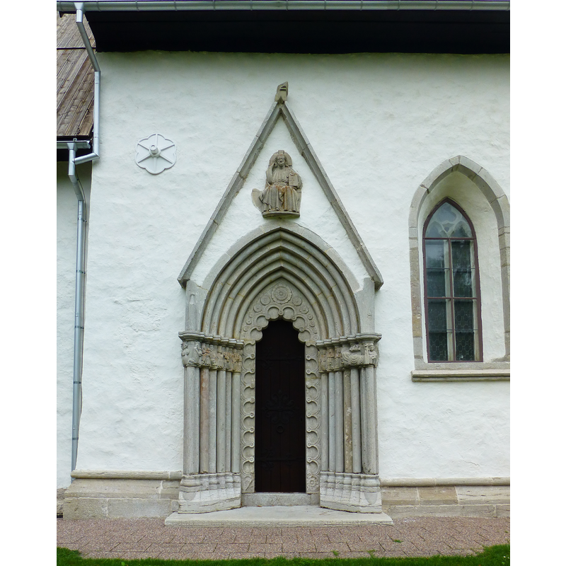 opening into the east side of the nave and chancel -- this is the usual access into the church nowadays