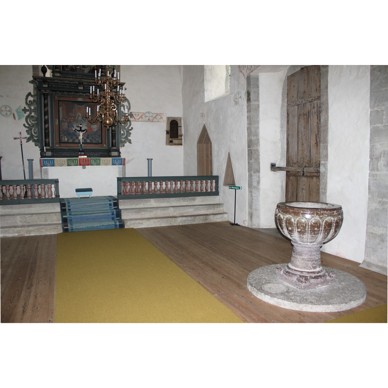 standing now by the north pillar of the chancel arch