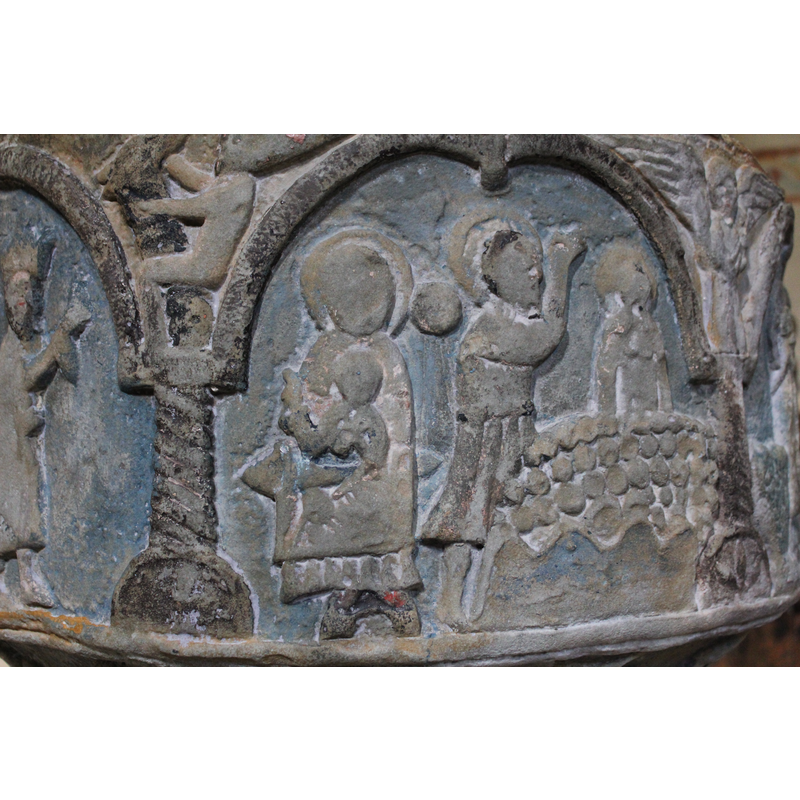 the left of this image complements the contents of the previous arch in the Adoration of the Magi scene