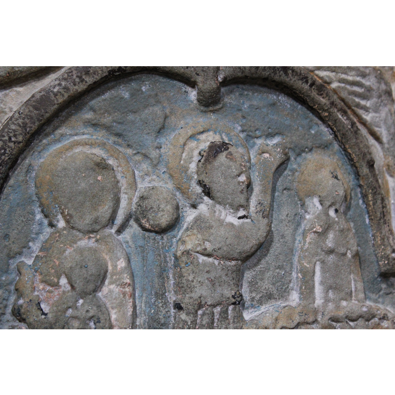 notice the round object (star? sun?) between Mary and John the Baptist