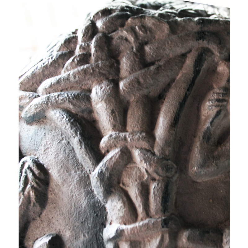 to the right of underbowl scene 4: interlace? intertwined snakes?