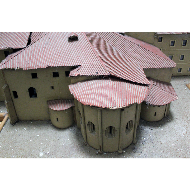 [maquette kept in the cloister of the monastery]