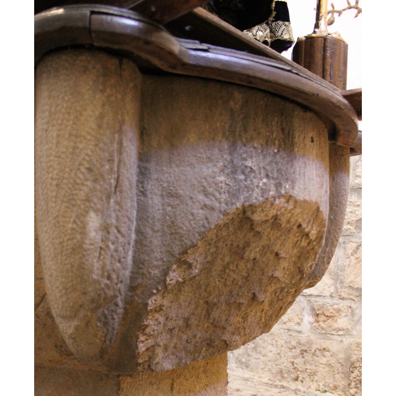 showing the chiselled off part of the underbowl