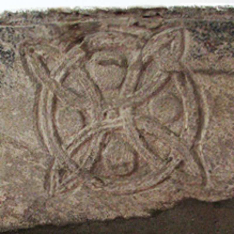 on the north side of the font
