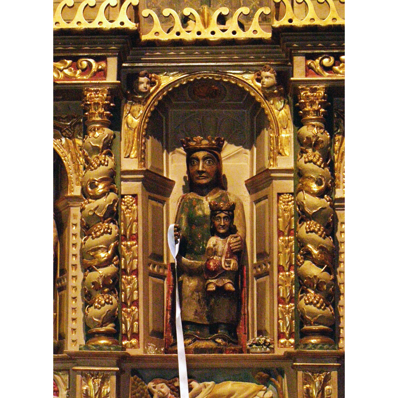 originally from the disappeared church at Canolic, the wooden medieval Madonna is now at the nearby parish church of Sant Julià de Lòria