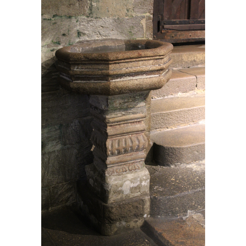 on the south side of the west entranceway