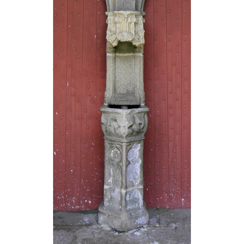 the stoup located in the west portal
