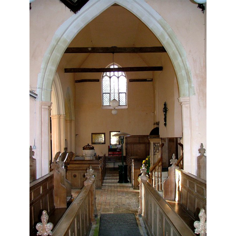 the font and cover are partially visible at the west end, south (left) side