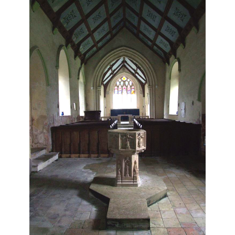 the font in the foreground, at the west end