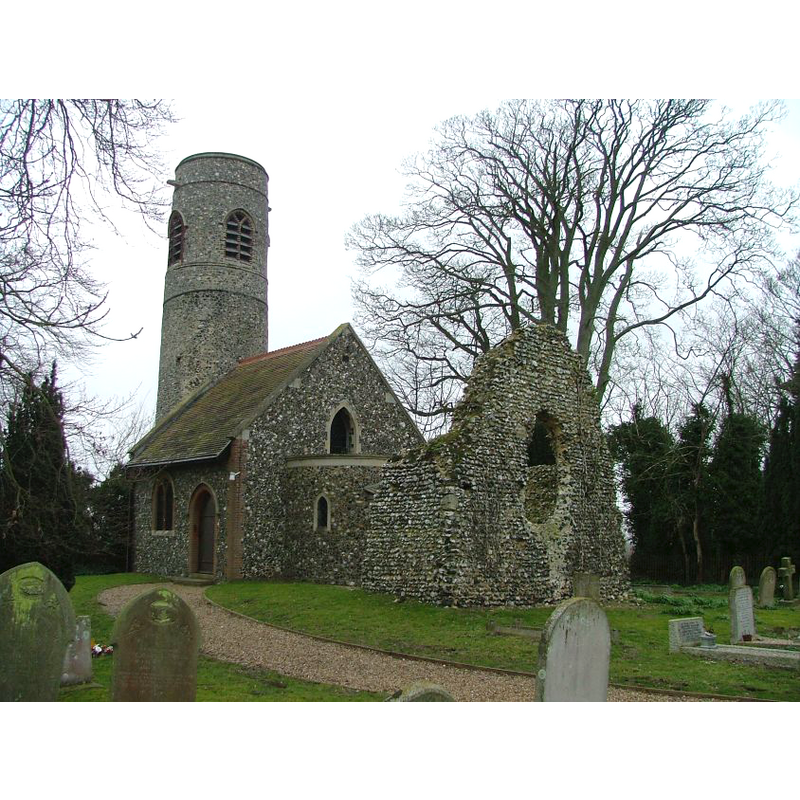 the partly-ruined old church