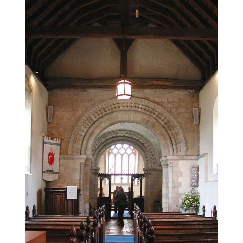 the narrower part of the area between the two arches may be pre-Conquest [cf. FontNotes]