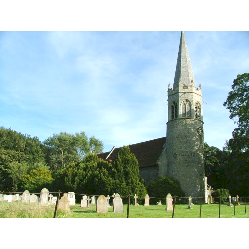notice the greatly altered round tower