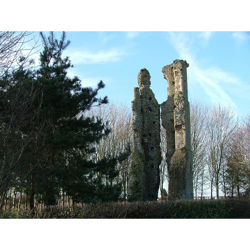 the ruins of the old church