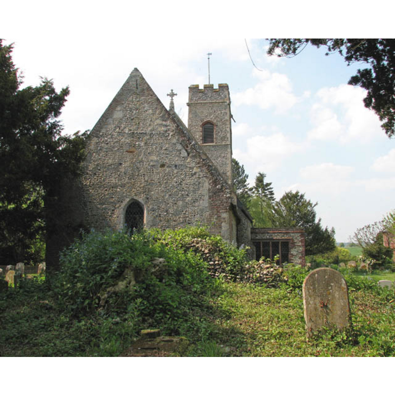 the ruins of St. Margaret in the context of St. Mary's; the remains of St. Margaret's church are right next to St. Mary's church