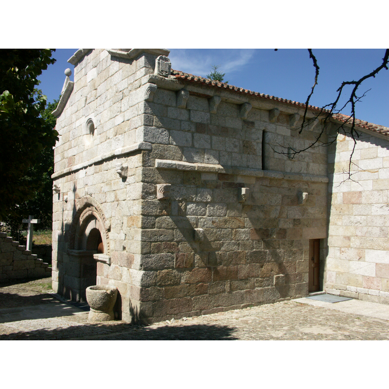 the font or object located on the south side of the portal
