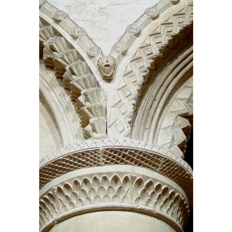 decorated spandrel in the arcade