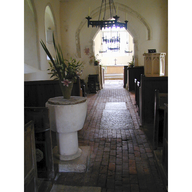 the font and cover in the foreground (west end), left (north) side
