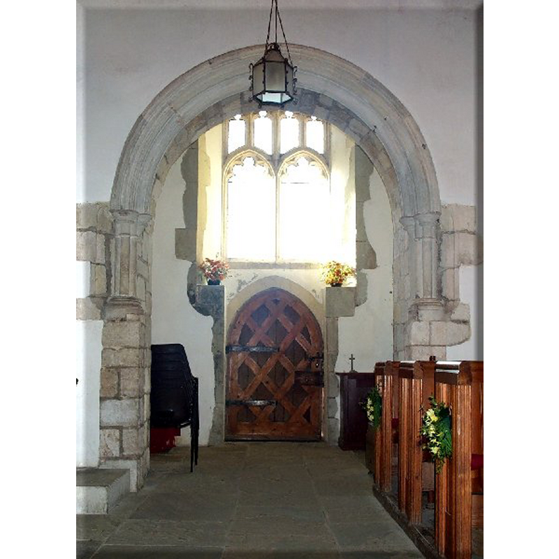 the tower arch and west doorway