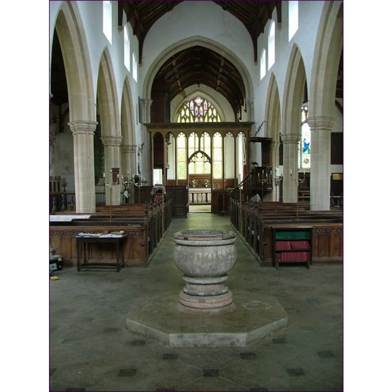 at the west end of the nave