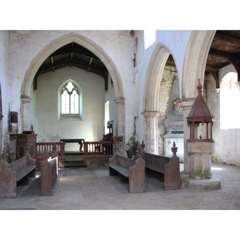 the font and cover in the south arcade