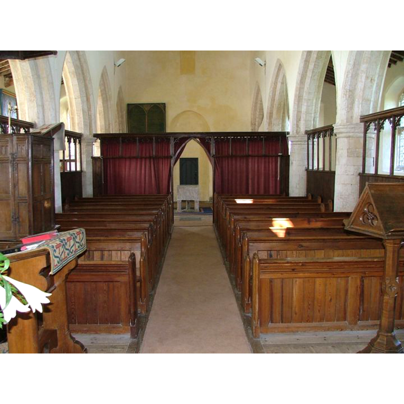the font at the west end, centre aisle