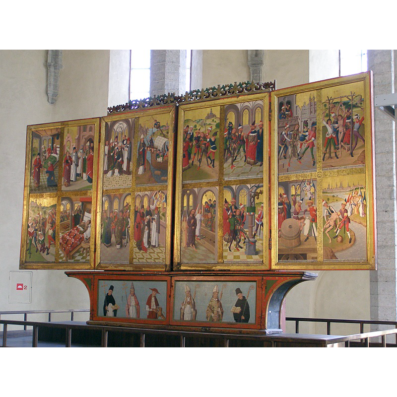 tryptic retable made between 1478-1481 in the Lübeck. workshop of Hermen Rode