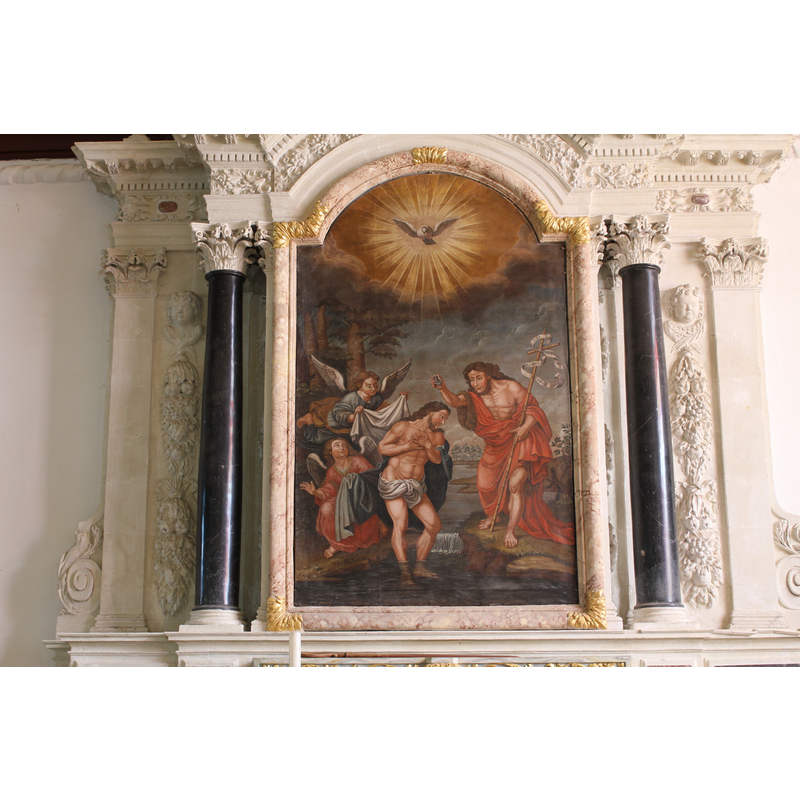 side altar dedicated to the baptism of Christ