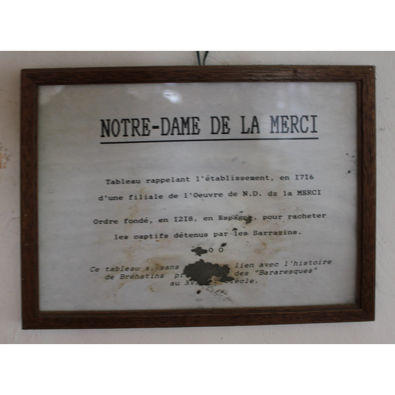 label of the painting on the founding of the Mercedarians. (Order of Our Lady of Mercy)